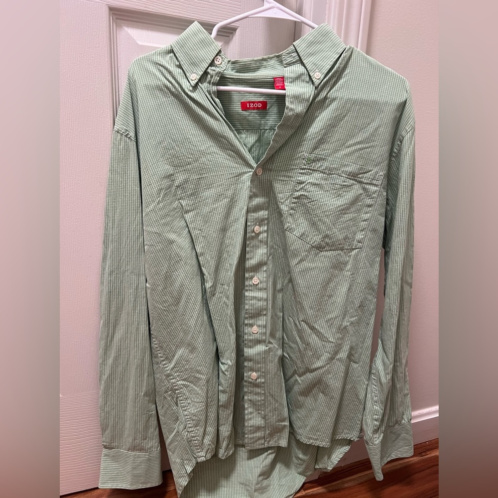 Izod Sage Checkered Shirt